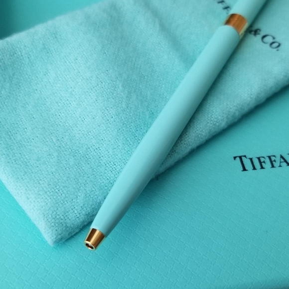 ❗Tiffany and Co Blue Glossy Enamel Pen with Gold Accents❗ - Picture 5 of 7